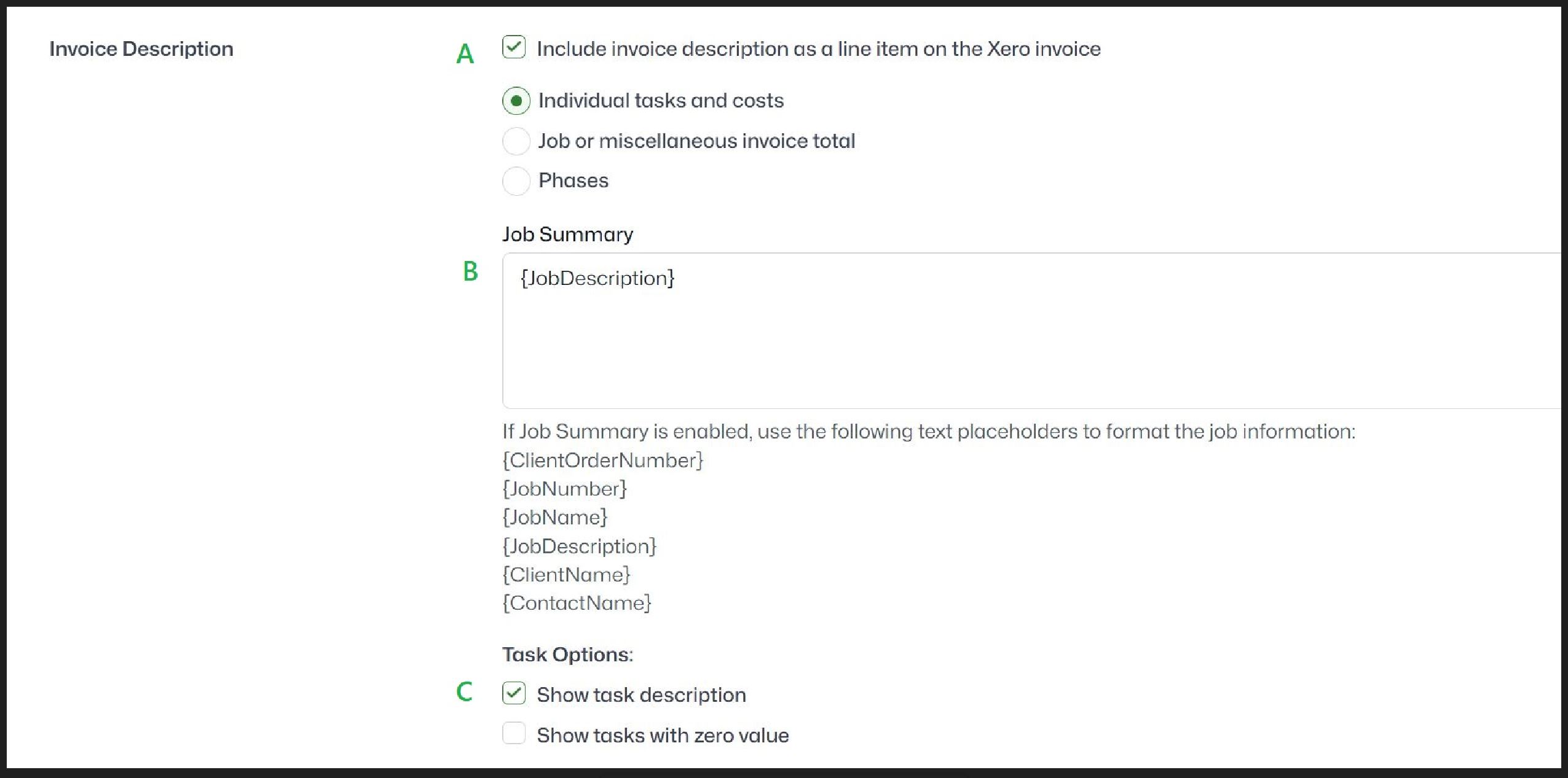 WorkflowMax Integration Settings - Timesheets